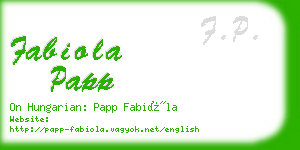 fabiola papp business card